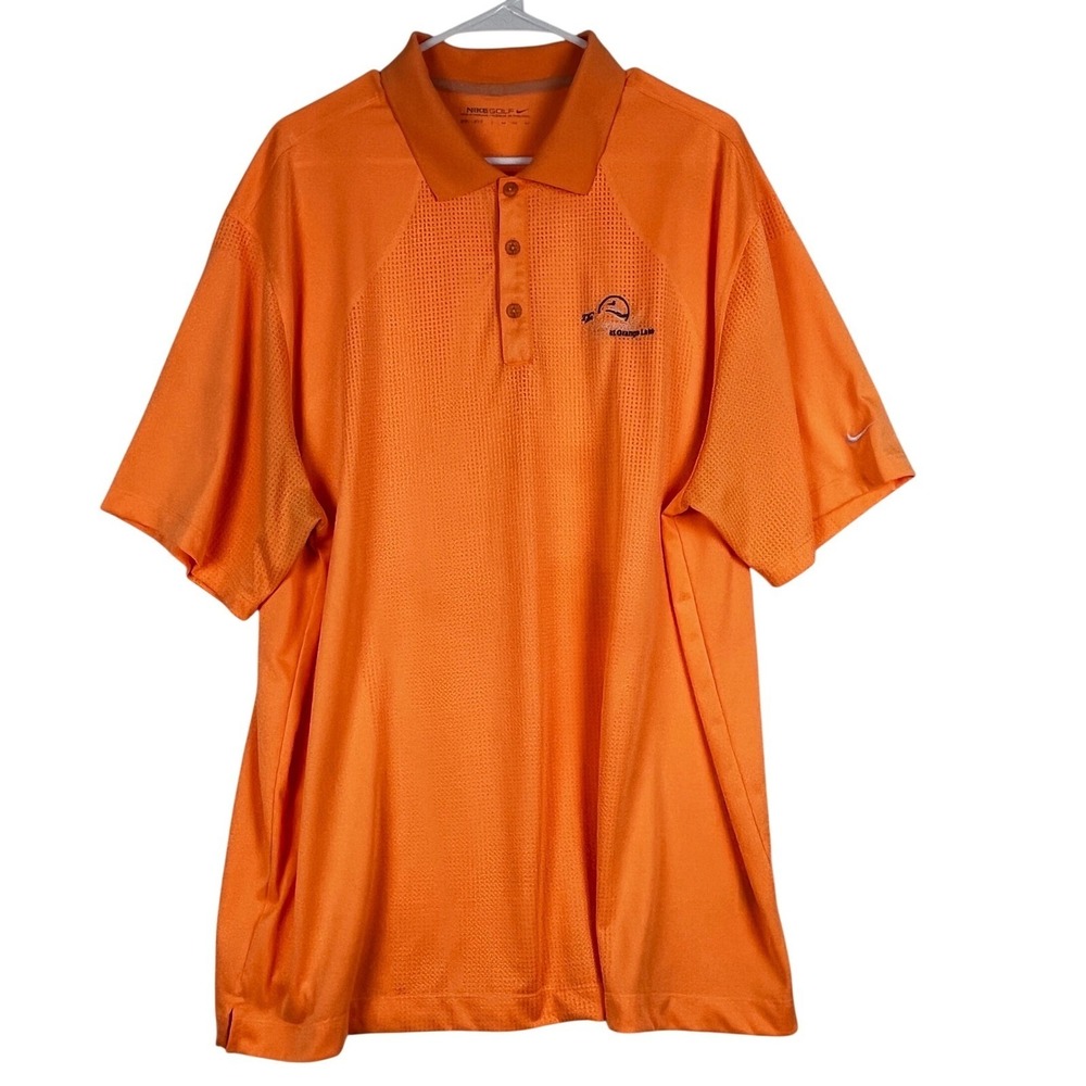 Nike Golf Polo Shirt Mens XXL Orange Legends at Orange Lake Dri-FIT